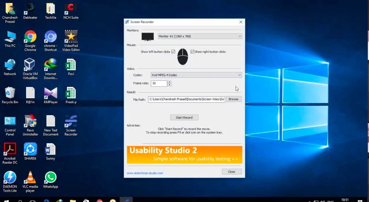 offline screen recorder windows 10 free download