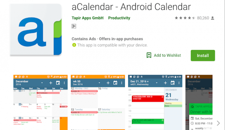 acalendar app